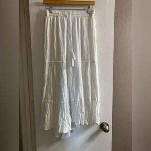 Gypsie Blu  White Flowy Maxi Skirt Women Sz Small